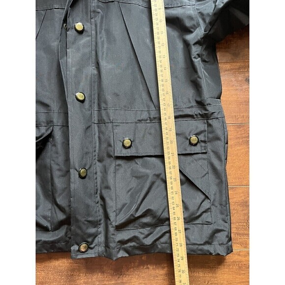 Vintage 90s The North Face Goretex Black Coat Trench Jacket Oversized Small - Picture 7 of 10
